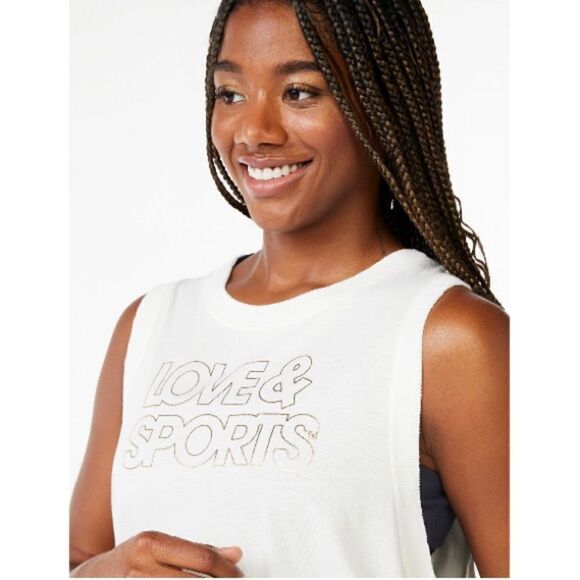 Women’s Plus Logo Muscle Tank Top Shirt Active Workout 2-Pack Size XXXL (22) - Picture 10 of 13